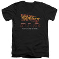 Back To The Future II Future Is Here Mens Slim Fit V-Neck T Shirt Black Hoodie, Sweatshirt | CiraTrend.com
