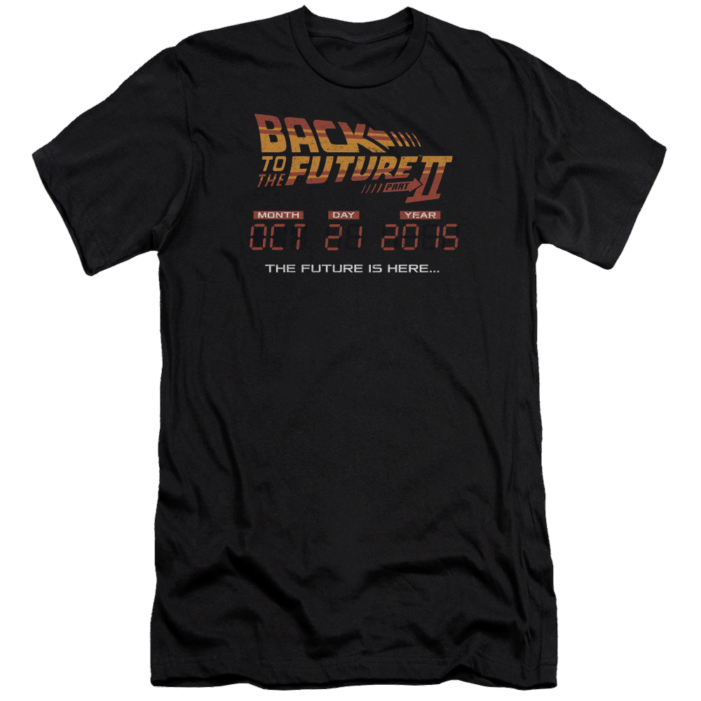 Back to the Future Trilogy Future Is Here - Men's Premium Slim Fit T-Shirt Hoodie, Sweatshirt | CiraTrend.com