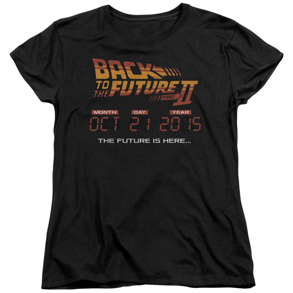 Back To The Future II Future Is Here Womens T Shirt Black Hoodie, Sweatshirt | CiraTrend.com