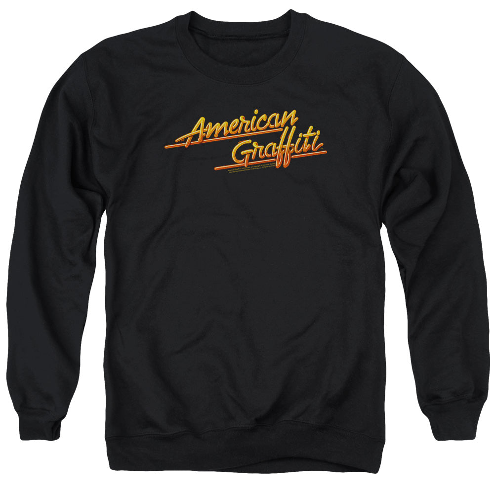 American Graffiti Neon Logo Mens Crewneck Sweatshirt Black T-Shirts, Hoodie | CiraTrend.com (Image 1)
