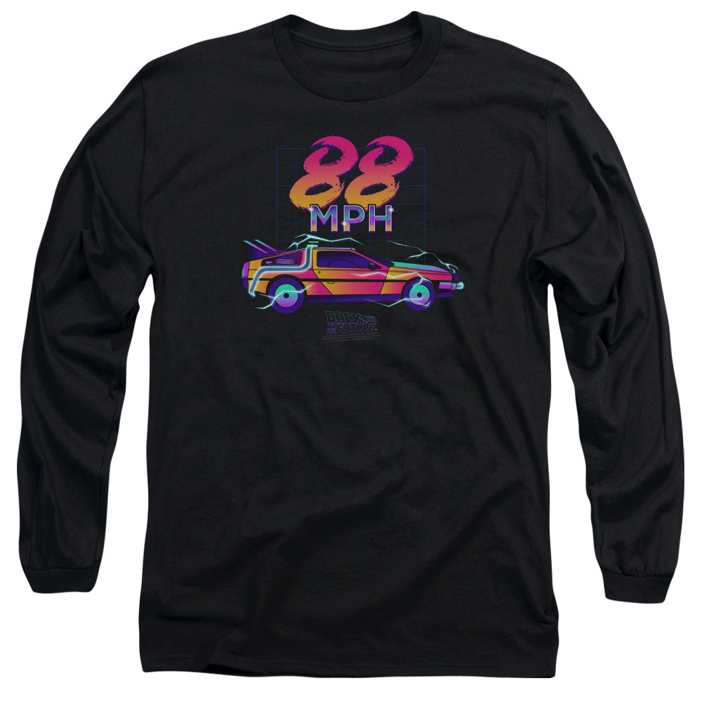 Back To The Future 88 Mph Mens Long Sleeve Shirt Black Hoodie, Sweatshirt | CiraTrend.com (Image 1)