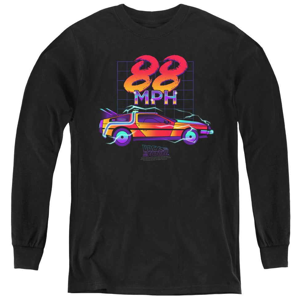 Back To The Future 88 MPH Long Sleeve Kids Youth T Shirt Black Hoodie, Sweatshirt | CiraTrend.com