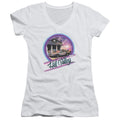 Back To The Future Ride Junior Sheer Cap Sleeve V-Neck Womens T Shirt White Hoodie, Sweatshirt | CiraTrend.com