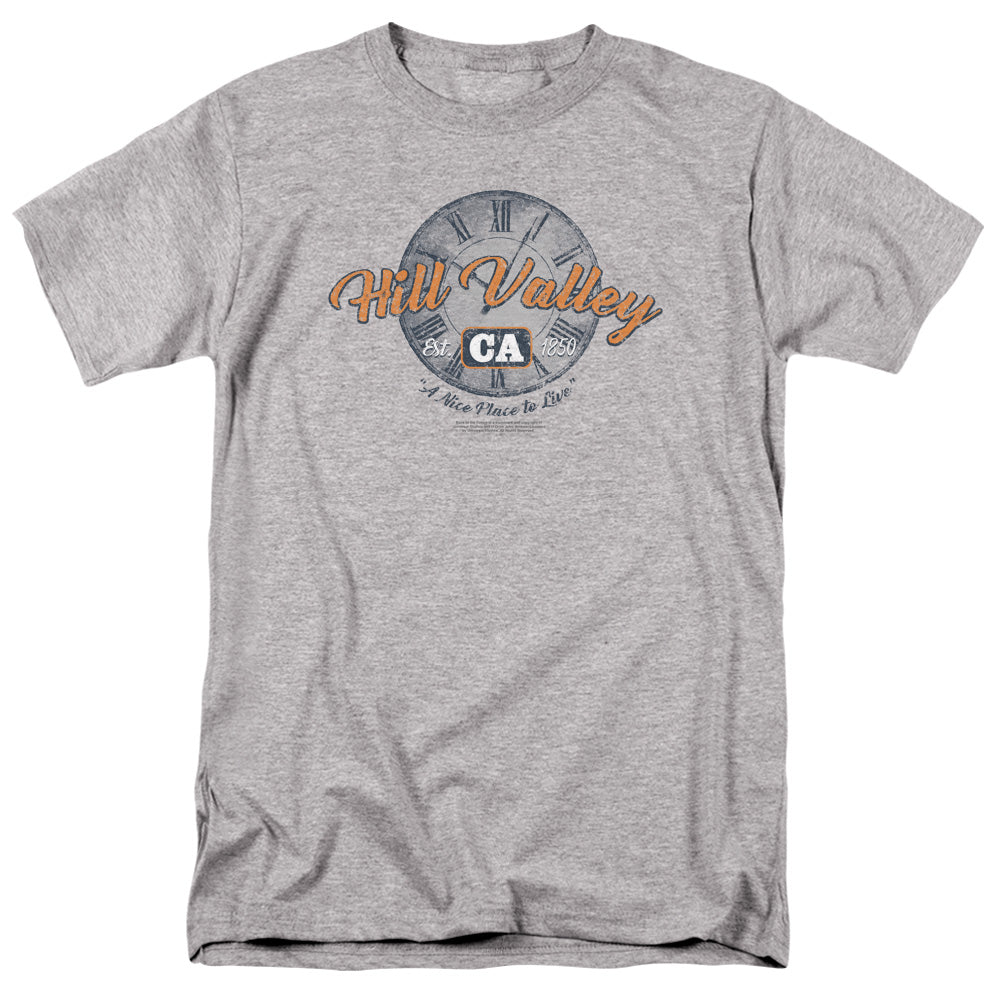 Back To The Future Hill Valley Mens T Shirt Athletic Heather Hoodie, Sweatshirt | CiraTrend.com