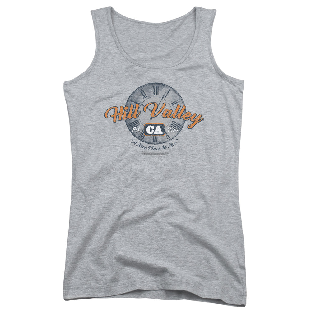 Back To The Future Hill Valley Womens Tank Top Shirt Athletic Heather Hoodie, Sweatshirt | CiraTrend.com