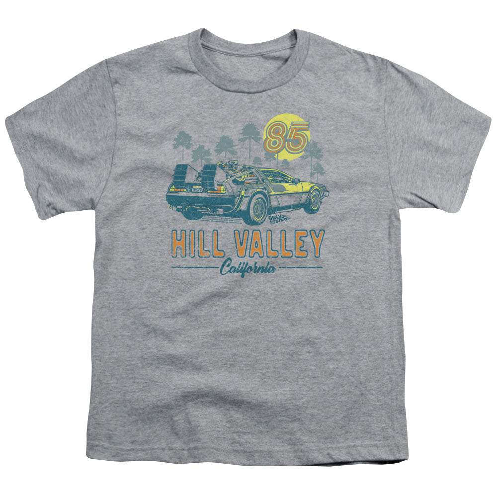 Back To The Future 85 Kids Youth T Shirt Athletic Heather Hoodie, Sweatshirt | CiraTrend.com