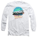 Back To The Future Airbrush Mens Long Sleeve Shirt White Hoodie, Sweatshirt | CiraTrend.com