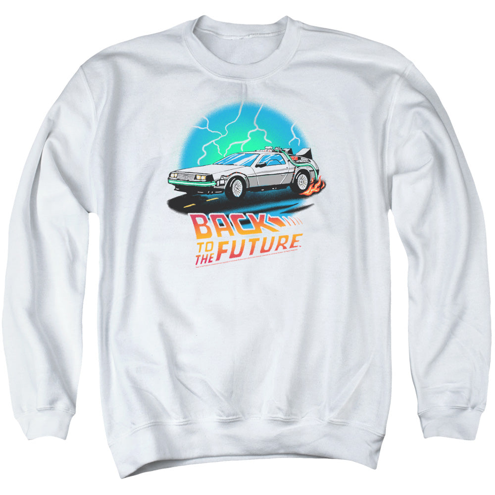 Back To The Future Bttf Airbrush Mens Crewneck Sweatshirt White T-Shirts, Hoodie | CiraTrend.com