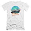 Back To The Future Airbrush Premium Bella Canvas Slim Fit Mens T Shirt White Hoodie, Sweatshirt | CiraTrend.com