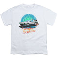 Back To The Future Airbrush Kids Youth T Shirt White Hoodie, Sweatshirt | CiraTrend.com
