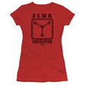 Back To The Future Flux Capacitor Junior Sheer Cap Sleeve Womens T Shirt Red Hoodie, Sweatshirt | CiraTrend.com