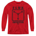 Back To The Future Flux Capacitor Long Sleeve Kids Youth T Shirt Red Hoodie, Sweatshirt | CiraTrend.com