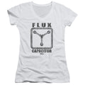 Back To The Future Flux Capacitor Junior Sheer Cap Sleeve V-Neck Womens T Shirt White Hoodie, Sweatshirt | CiraTrend.com