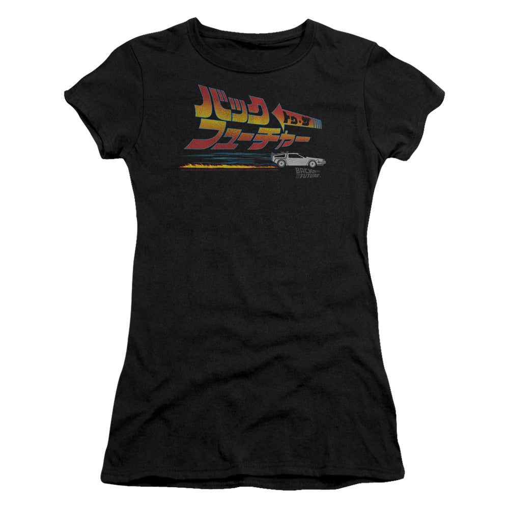 Back To The Future Japanese Delorean Junior Sheer Cap Sleeve Womens T Shirt Black Hoodie, Sweatshirt | CiraTrend.com