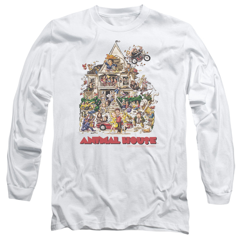 Animal House Poster Art Mens Long Sleeve Shirt White Hoodie, Sweatshirt | CiraTrend.com (Image 3)