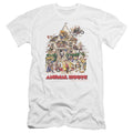 Animal House Poster Art Premium Bella Canvas Slim Fit Mens T Shirt White Hoodie, Sweatshirt | CiraTrend.com (Image 1)