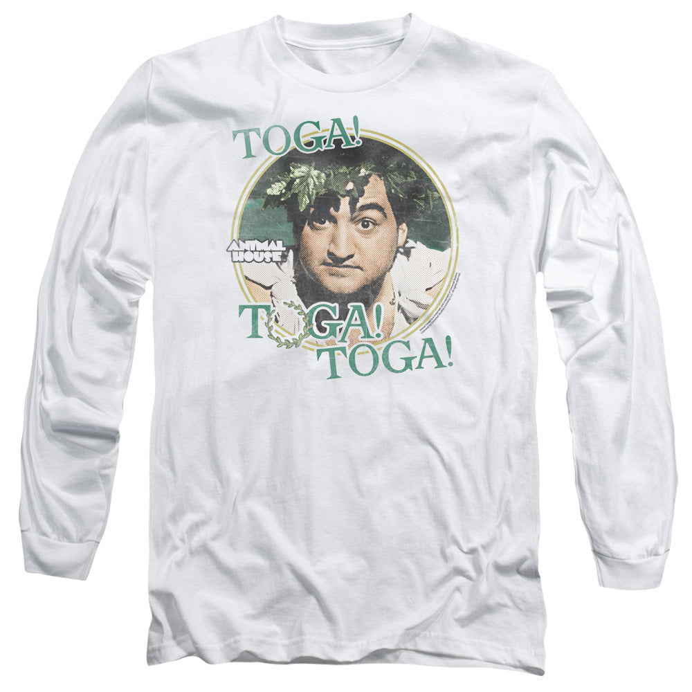 Animal House Toga Mens Long Sleeve Shirt White White Hoodie, Sweatshirt | CiraTrend.com (Image 1)