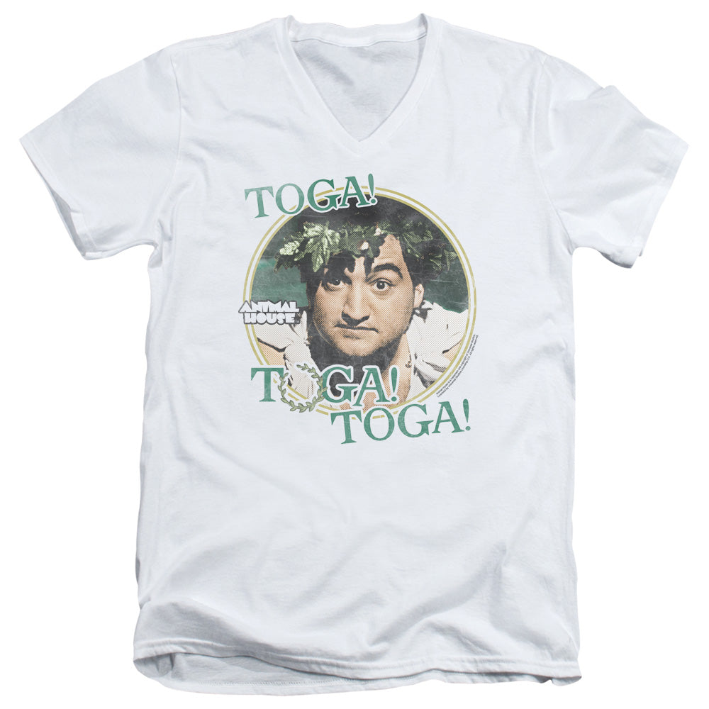 Animal House Toga Mens Slim Fit V-Neck T Shirt White Hoodie, Sweatshirt | CiraTrend.com
