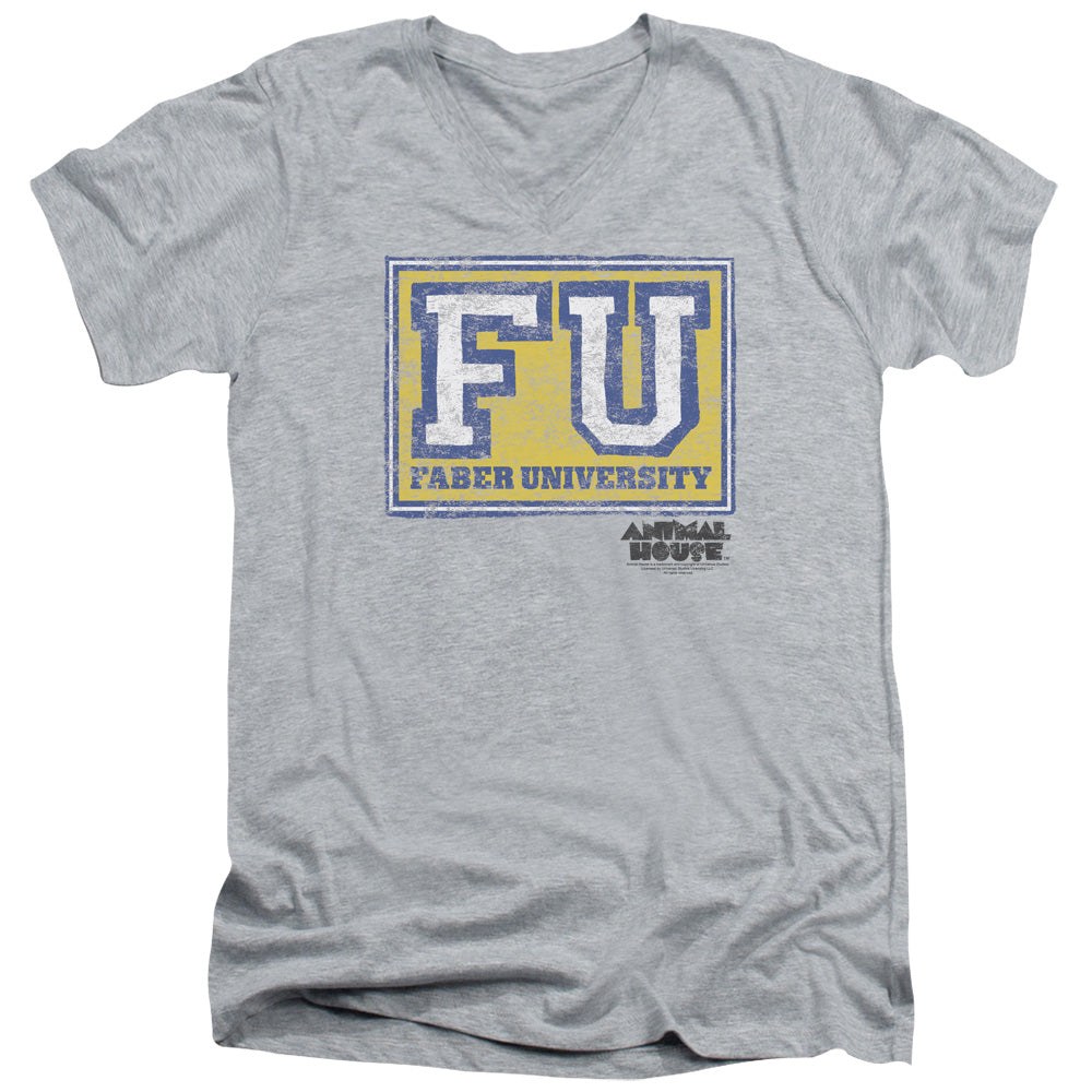 Animal House Faber University Mens Slim Fit V-Neck T Shirt Athletic Heather Hoodie, Sweatshirt | CiraTrend.com