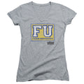 Animal House Faber University Junior Sheer Cap Sleeve V-Neck Womens T Shirt Athletic Heather Hoodie, Sweatshirt
