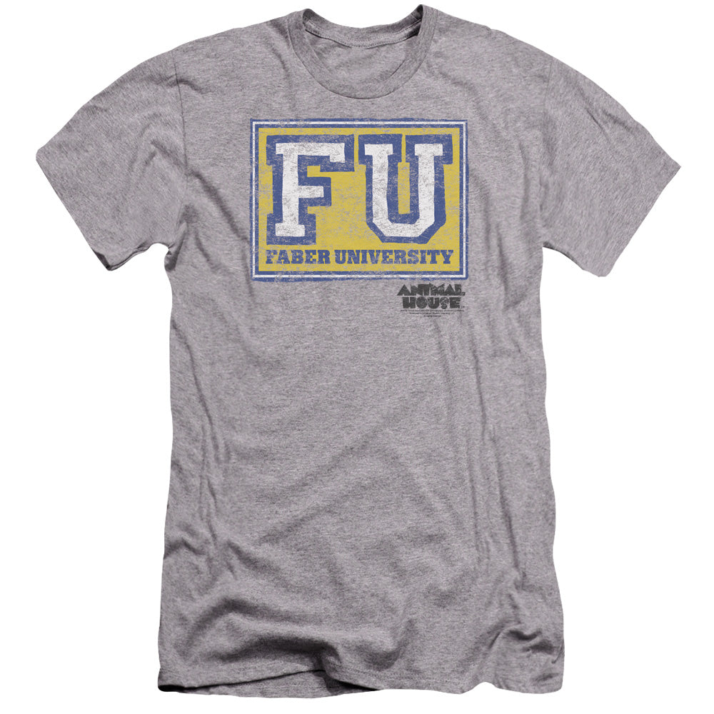 Animal House Faber University Premium Bella Canvas Slim Fit Mens T Shirt Athletic Heather Hoodie, Sweatshirt (Image 1)