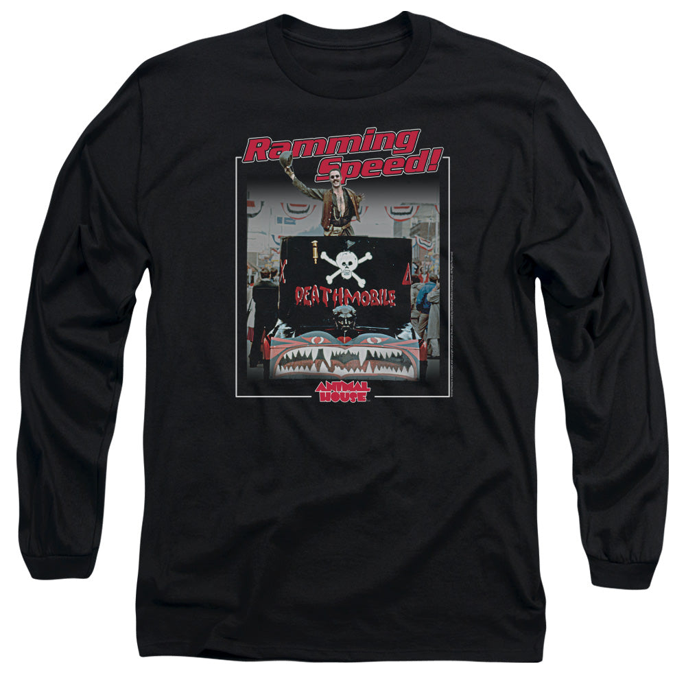 Animal House Ramming Speed Mens Long Sleeve Shirt Black Hoodie, Sweatshirt | CiraTrend.com (Image 1)