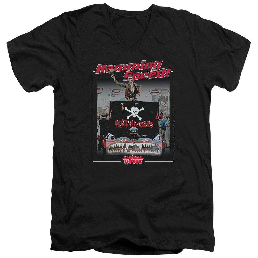 Animal House Ramming Speed Mens Slim Fit V-Neck T Shirt Black Hoodie, Sweatshirt | CiraTrend.com