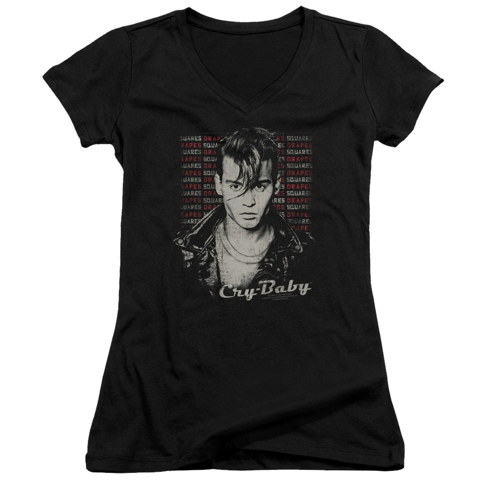 Cry Baby Drapes & Squares - Juniors V-Neck T-Shirt Hoodie, Sweatshirt | CiraTrend.com