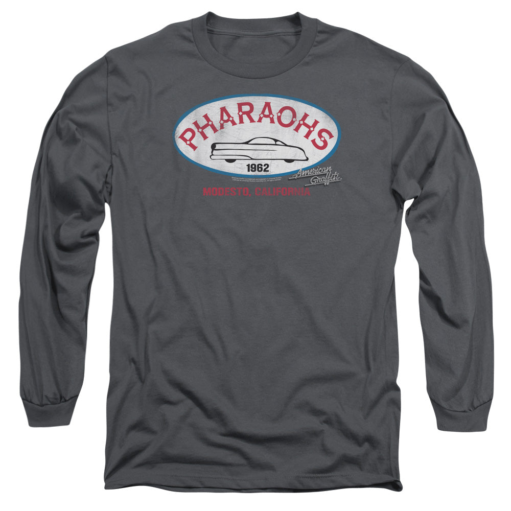 American Graffiti Pharaohs Mens Long Sleeve Shirt Charcoal Hoodie, Sweatshirt | CiraTrend.com (Image 3)