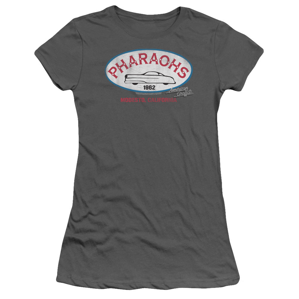 American Graffiti Pharaohs Junior Sheer Cap Sleeve Womens T Shirt Charcoal Hoodie, Sweatshirt | CiraTrend.com