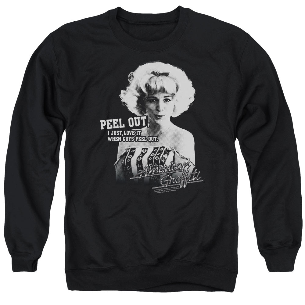 American Graffiti Peel Out Mens Crewneck Sweatshirt Black T-Shirts, Hoodie | CiraTrend.com (Image 2)