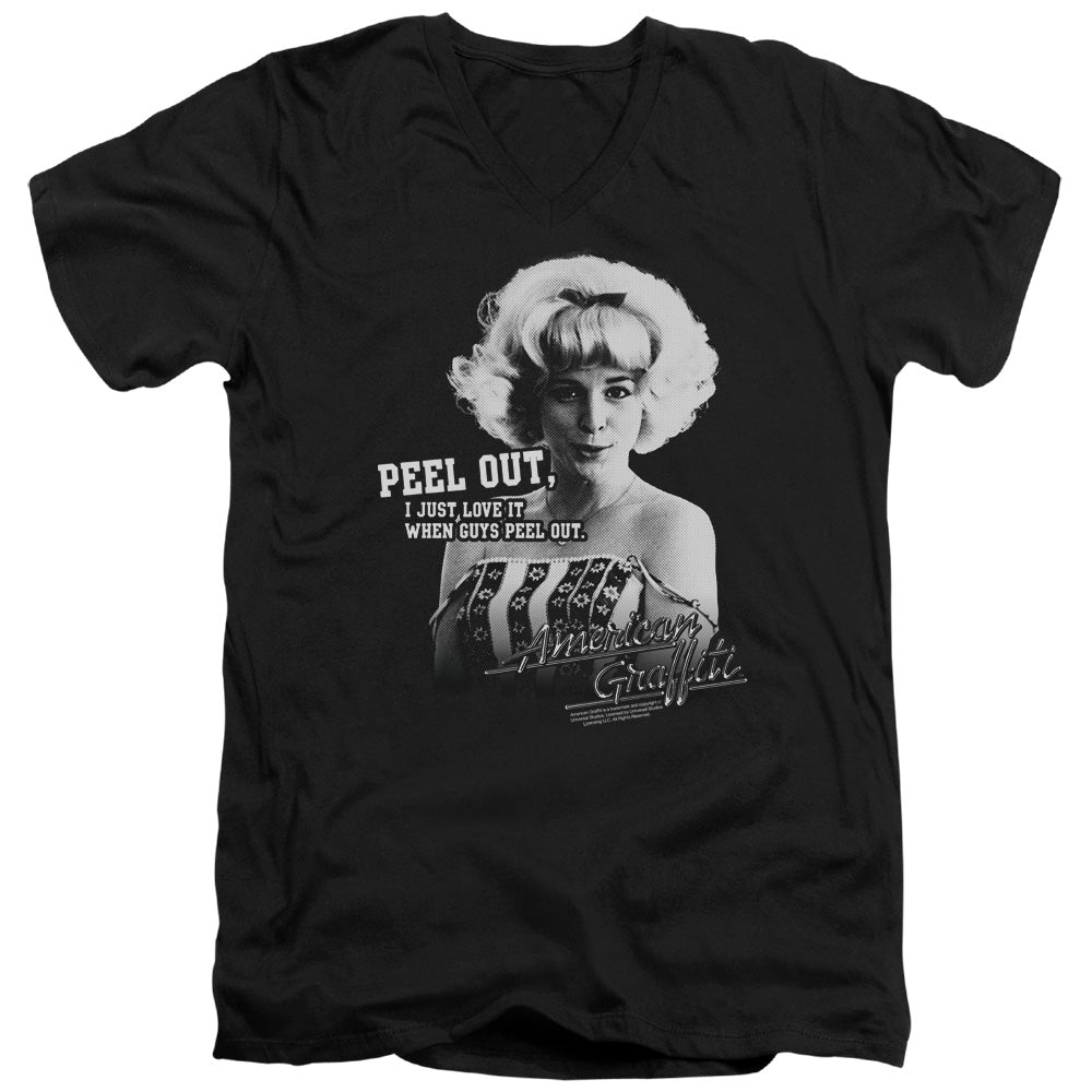 American Graffiti Peel Out Mens Slim Fit V-Neck T Shirt Black Hoodie, Sweatshirt | CiraTrend.com