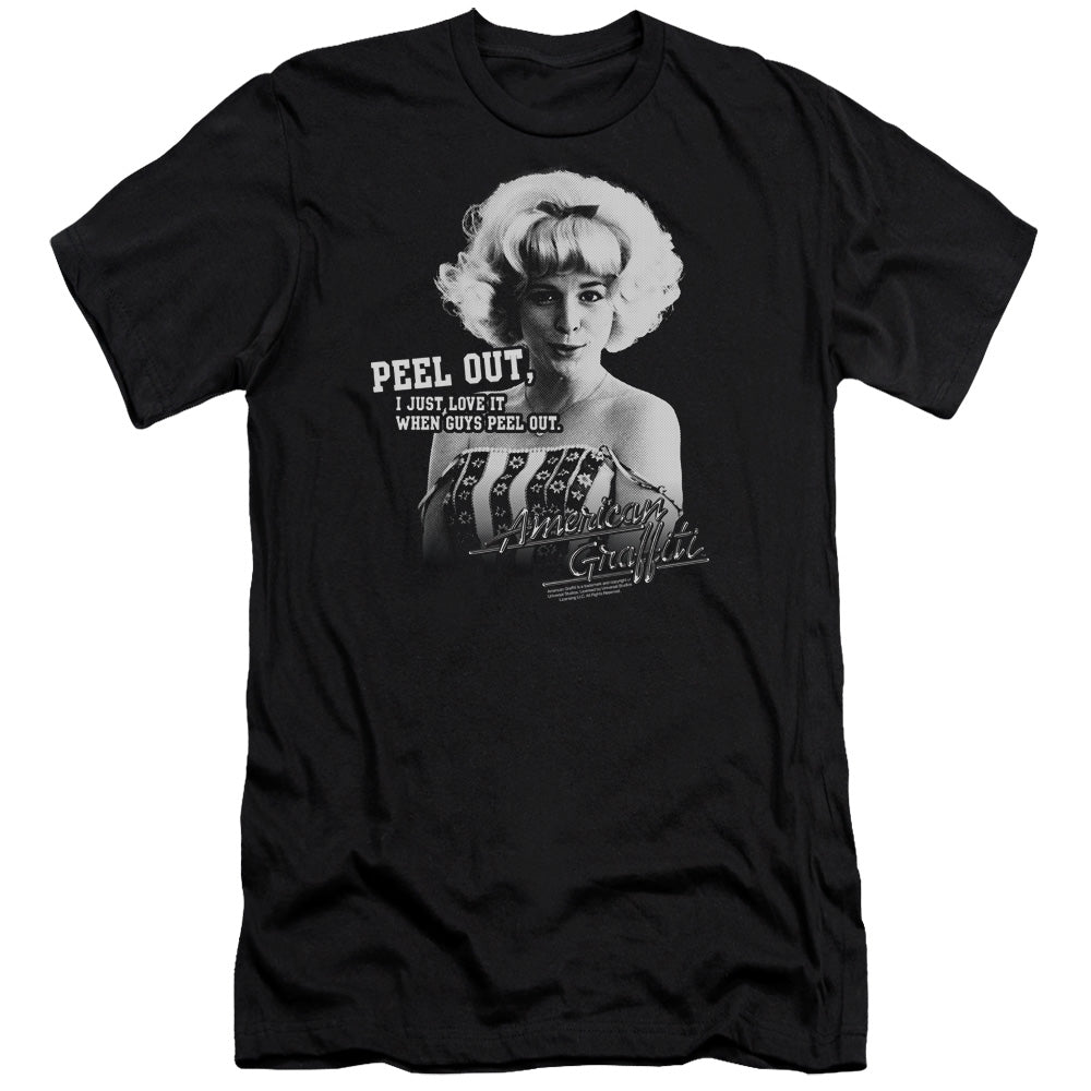 American Graffiti Peel Out Premium Bella Canvas Slim Fit Mens T Shirt Black Hoodie, Sweatshirt | CiraTrend.com (Image 2)