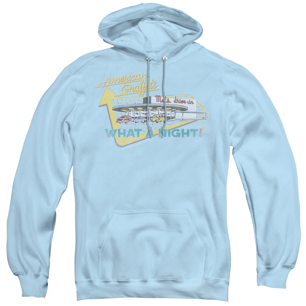 American Graffiti Mels Drive In Mens Hoodie Light Blue T-Shirts, Sweatshirt | CiraTrend.com (Image 1)