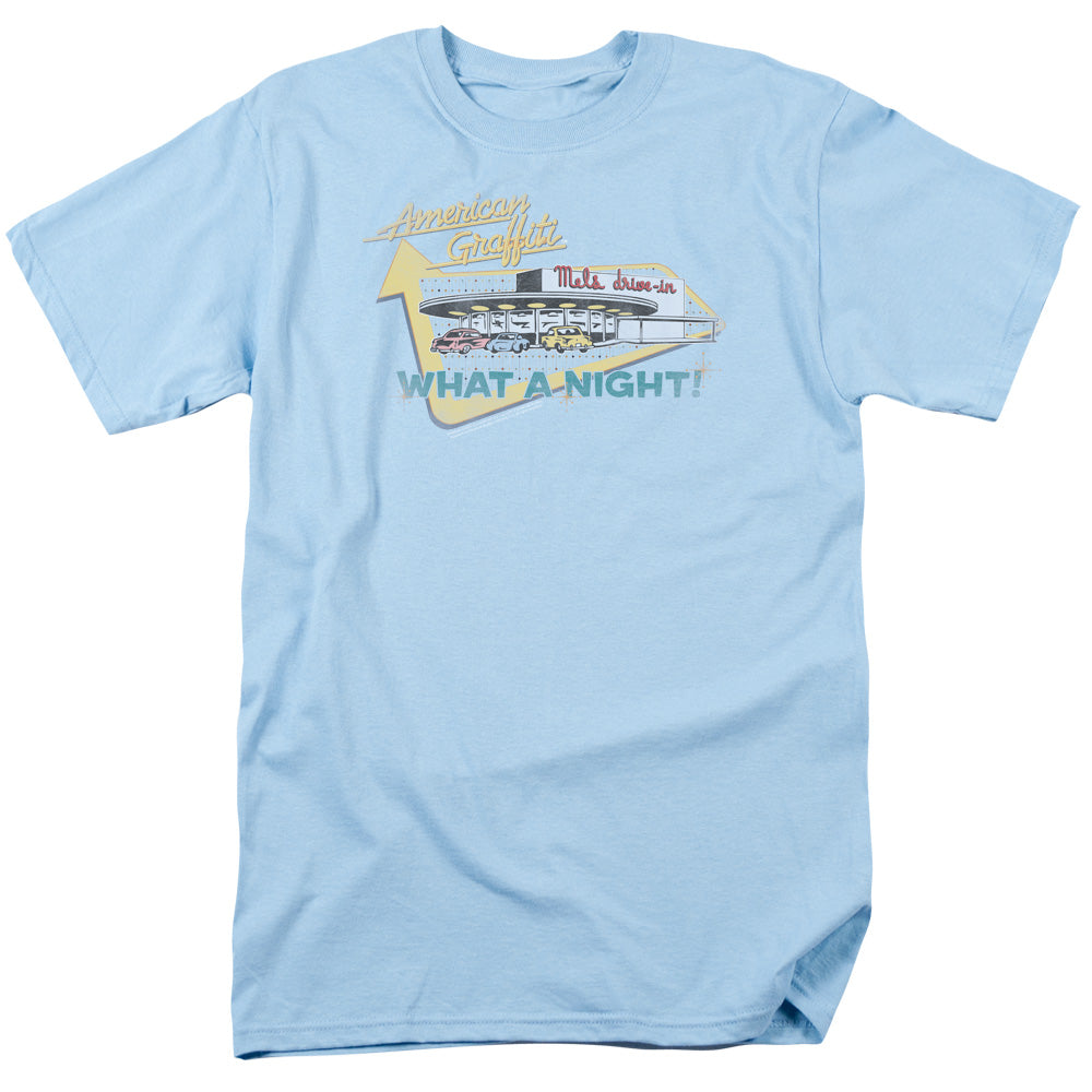 American Graffiti Mels Drive In Mens T Shirt Light Blue Light Blue Hoodie, Sweatshirt | CiraTrend.com (Image 2)