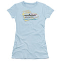 American Graffiti Mels Drive In Junior Sheer Cap Sleeve Womens T Shirt Light Blue Hoodie, Sweatshirt | CiraTrend.com