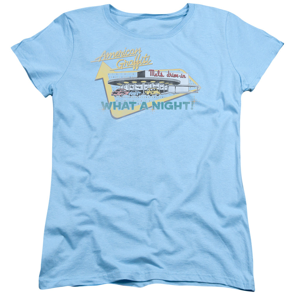 American Graffiti Mels Drive In Womens T Shirt Light Blue Hoodie, Sweatshirt | CiraTrend.com