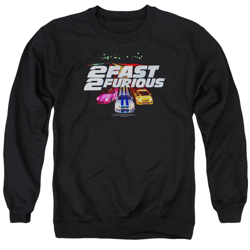 2 Fast 2 Furious Logo Mens Crewneck Sweatshirt Black T-Shirts, Hoodie | CiraTrend.com (Image 2)