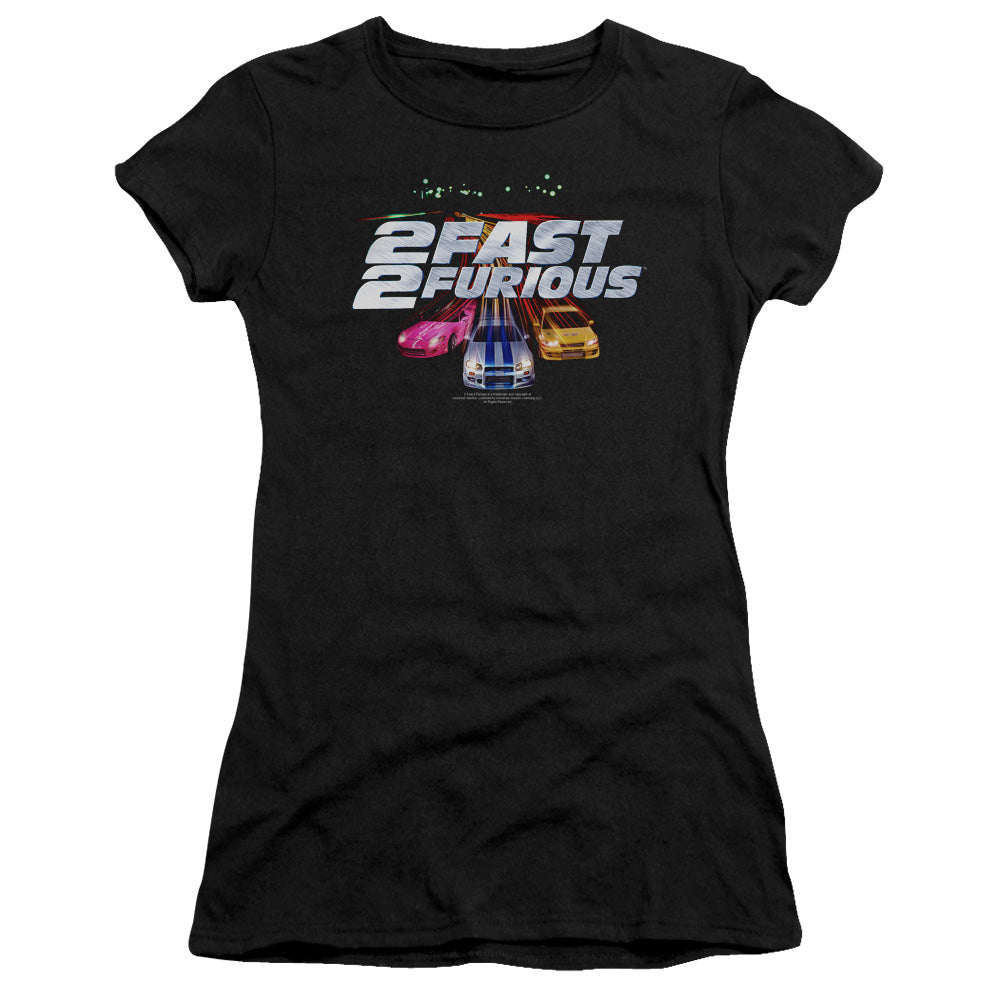 2 Fast 2 Furious Logo Junior Sheer Cap Sleeve Womens T Shirt Black Hoodie, Sweatshirt | CiraTrend.com