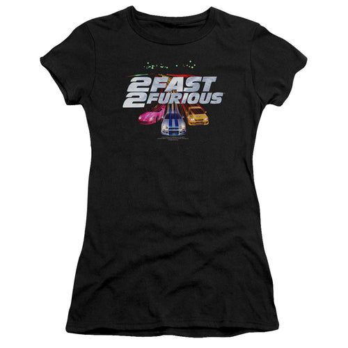 2 Fast 2 Furious Logo Junior Sheer Cap Sleeve Womens T Shirt Black Hoodie, Sweatshirt | CiraTrend.com