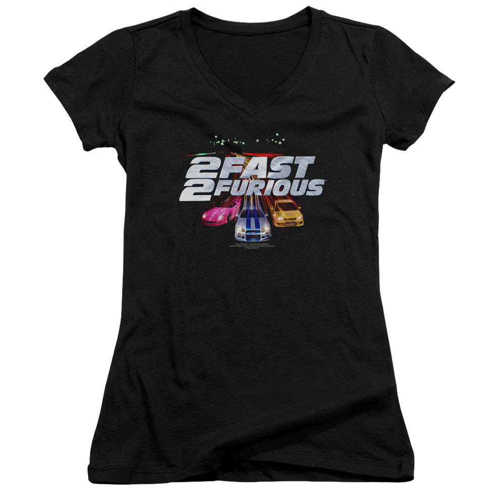 2 Fast 2 Furious Logo Junior Sheer Cap Sleeve V-Neck Womens T Shirt Black Hoodie, Sweatshirt | CiraTrend.com