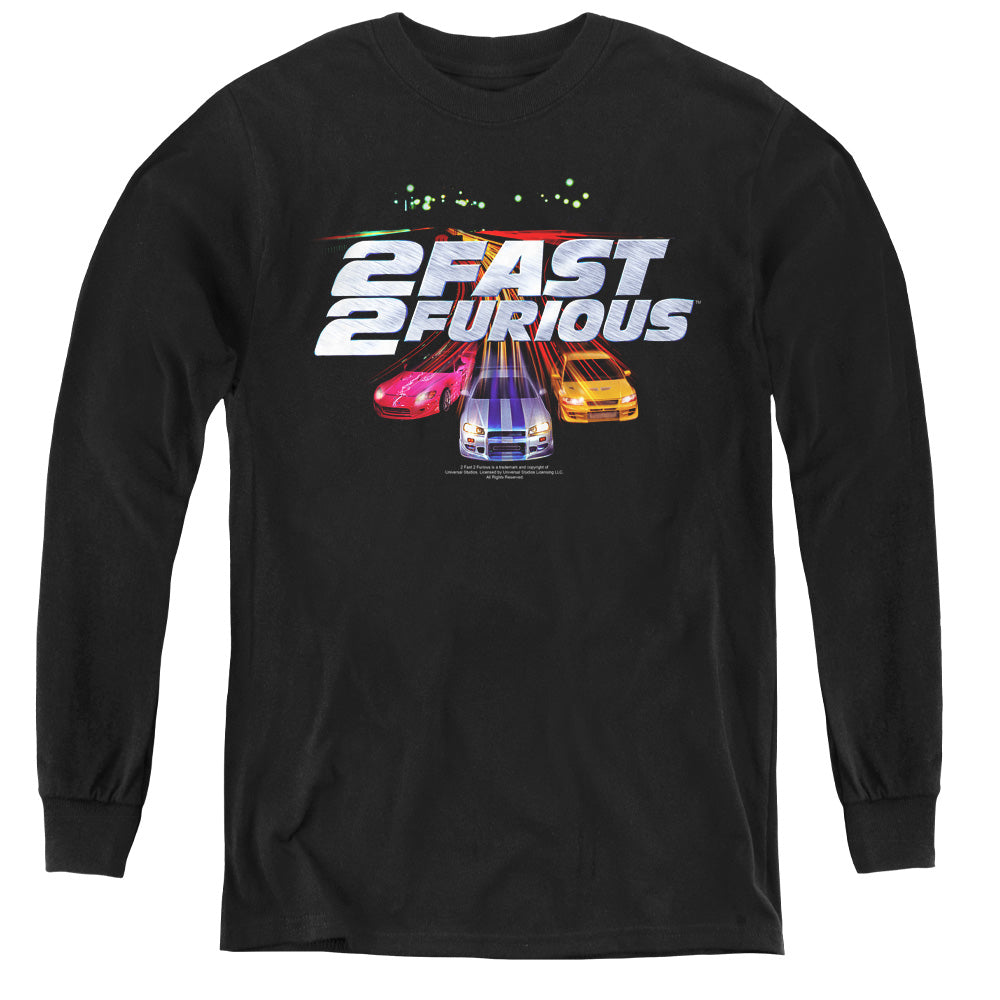 2 Fast 2 Furious Logo Long Sleeve Kids Youth T Shirt Black Hoodie, Sweatshirt | CiraTrend.com