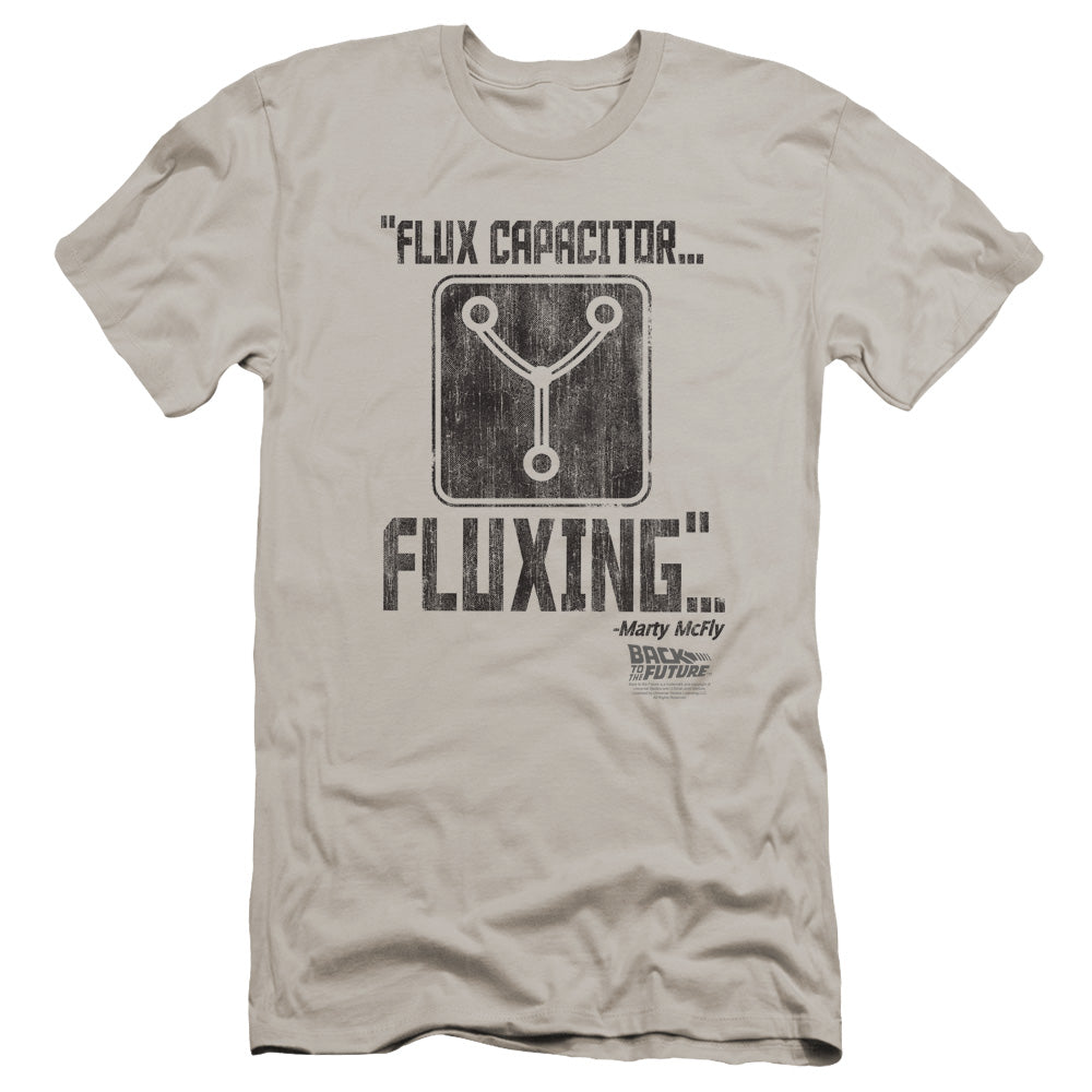 Back To The Future Fluxing Premium Bella Canvas Slim Fit Mens T Shirt Silver Hoodie, Sweatshirt | CiraTrend.com
