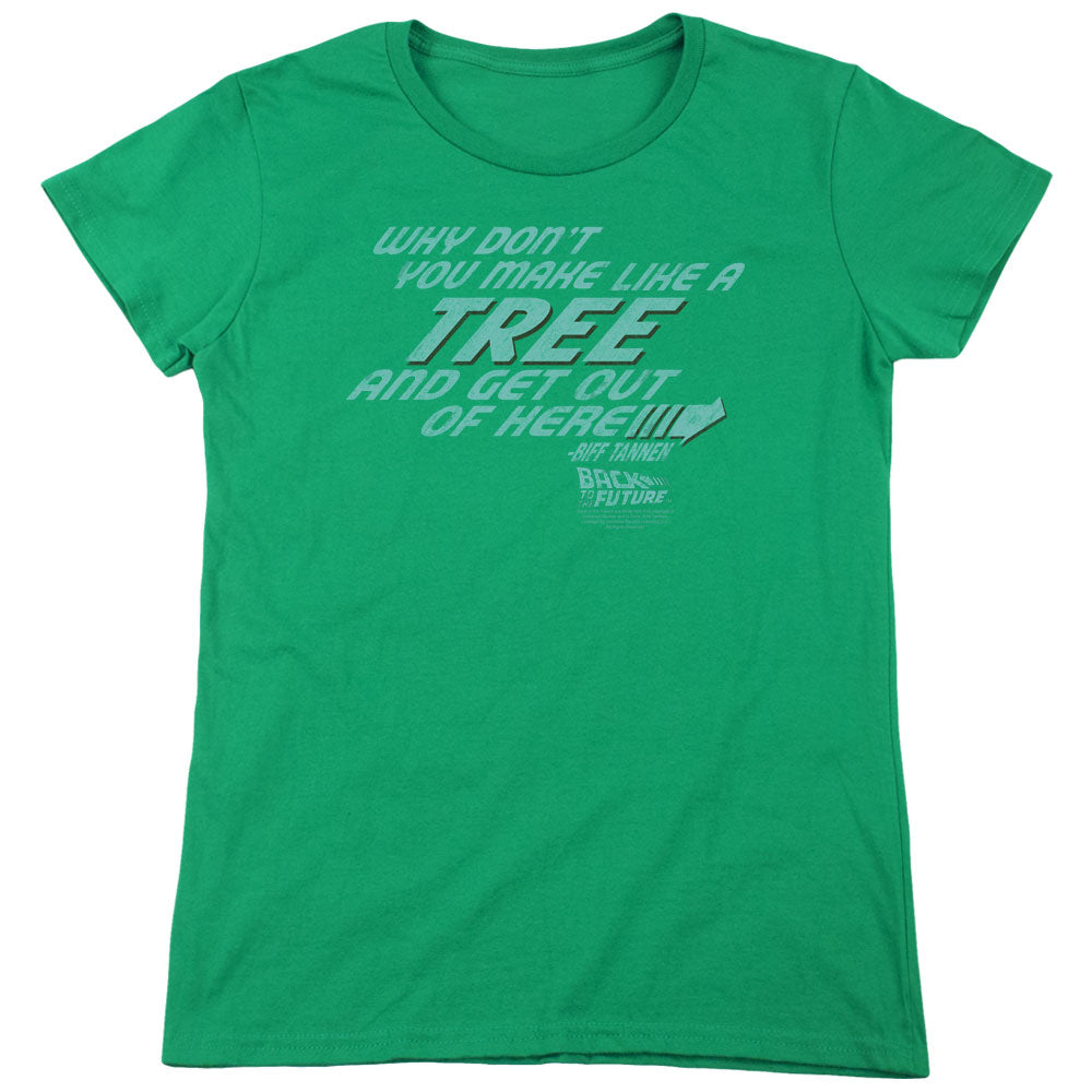 Back To The Future Make Like A Tree Womens T Shirt Kelly Green Hoodie, Sweatshirt | CiraTrend.com