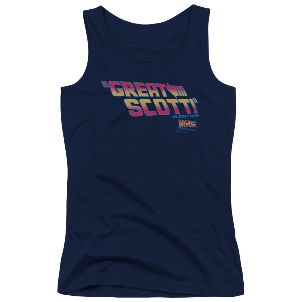Back To The Future Great Scott Womens Tank Top Shirt Navy Blue Hoodie, Sweatshirt | CiraTrend.com