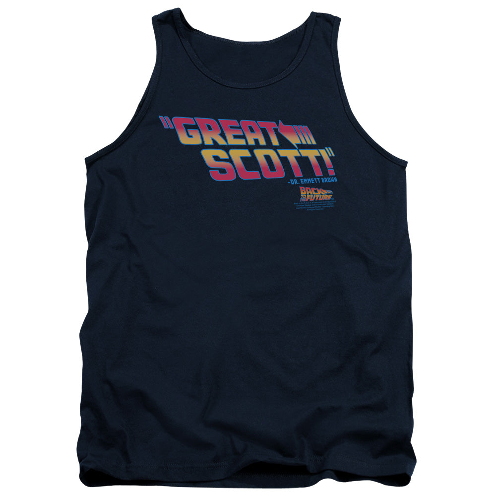 Back To The Future Great Scott Mens Tank Top Shirt Navy Navy Hoodie, Sweatshirt | CiraTrend.com