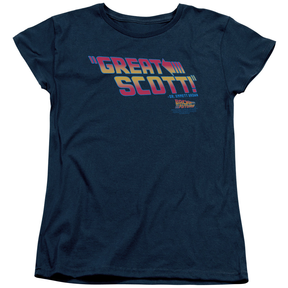 Back To The Future Great Scott Womens T Shirt Navy Blue Hoodie, Sweatshirt | CiraTrend.com
