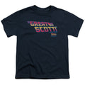 Back To The Future Great Scott Kids Youth T Shirt Navy Blue Hoodie, Sweatshirt | CiraTrend.com