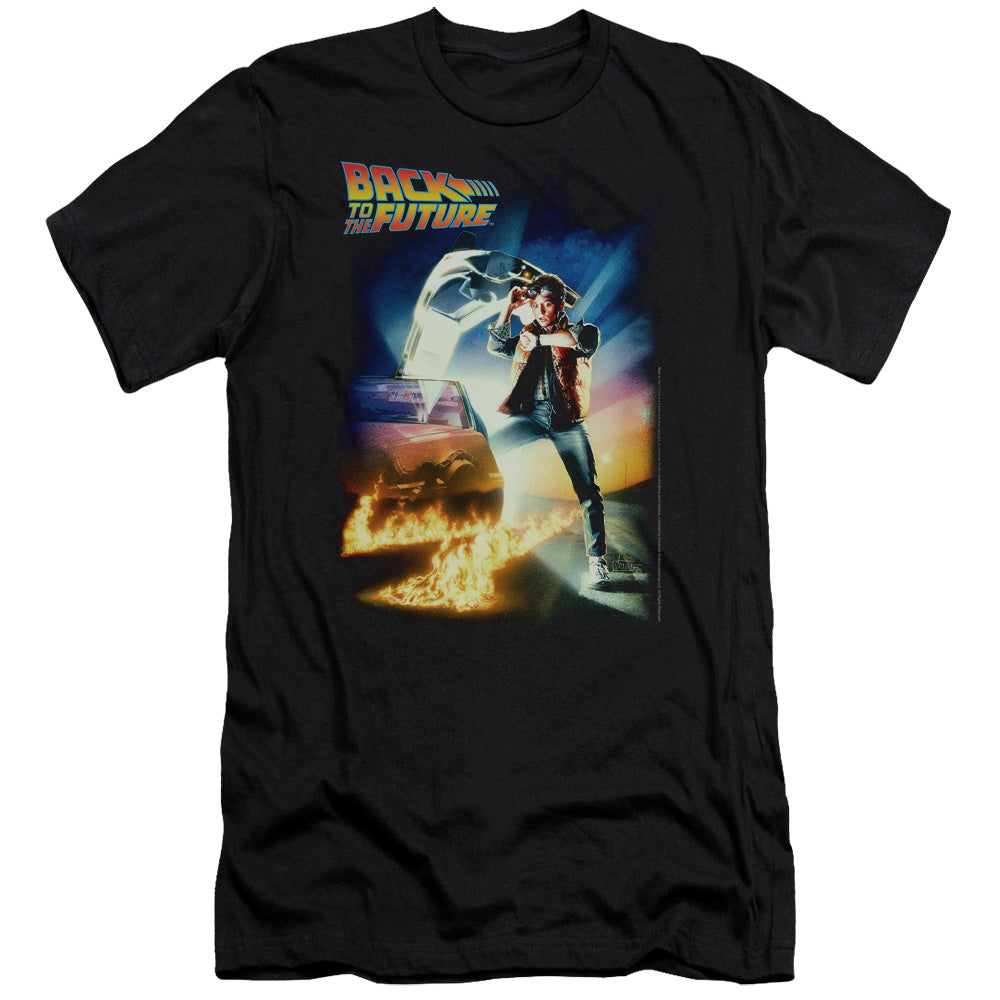 Back To The Future Poster Premium Bella Canvas Slim Fit Mens T Shirt Black Hoodie, Sweatshirt | CiraTrend.com (Image 1)