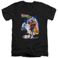 Back To The Future II Poster Mens Slim Fit V-Neck T Shirt Black Hoodie, Sweatshirt | CiraTrend.com